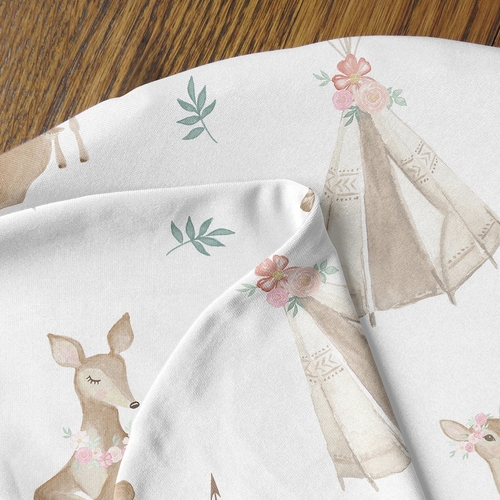 Deer Floral Collection Baby Cocoon and Beanie Hat - 2 Piece Set - alt image 3