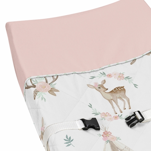 Deer Floral Collection Changing Pad Cover - alt image 3