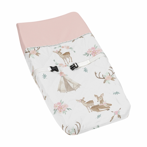 Deer Floral Collection Changing Pad Cover
