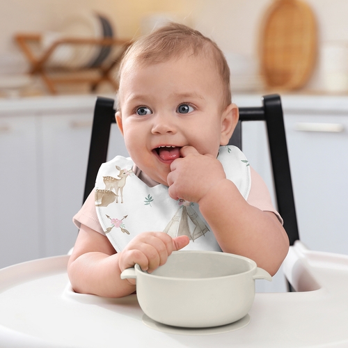 Deer Floral Collection Fabric Bandana Baby Bibs - 3 Pack Set - alt image 5