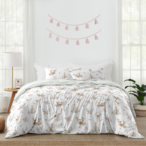 Deer Floral Collection Full/Queen Bedding