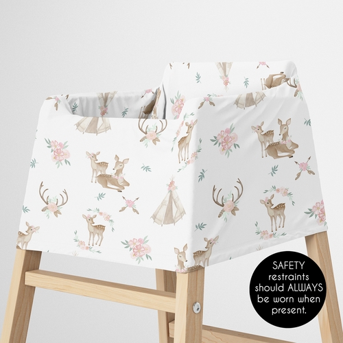 Deer Floral Collection Multi Use Baby Car Seat and Nursing Cover - alt image 4