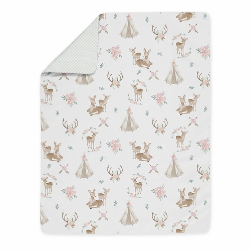 Deer Floral Collection Toddler Bedding - alt image 3
