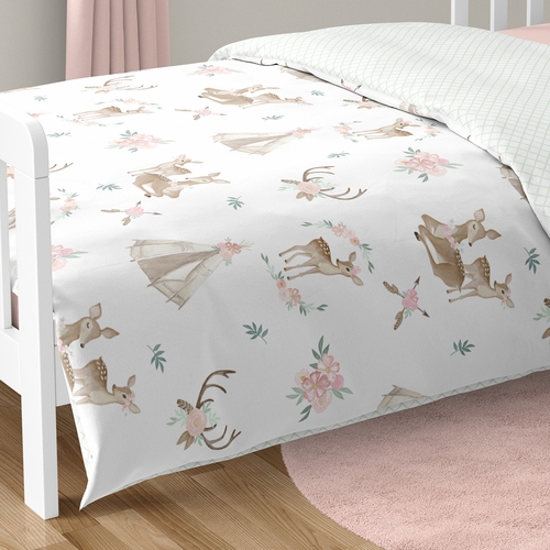 Deer Floral Collection Toddler Bedding - alt image 5