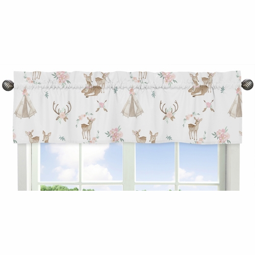 Deer Floral Collection Window Valance