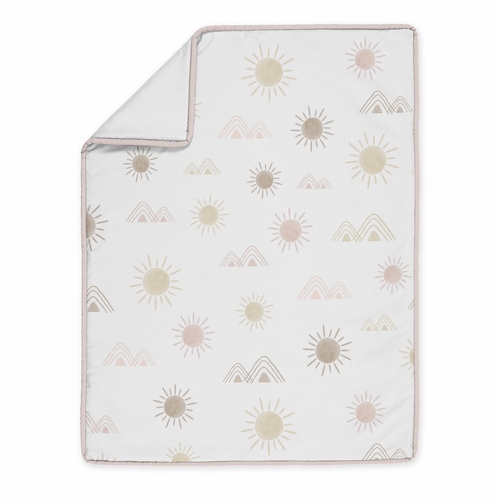 Desert Sun Collection 4 Piece Crib Bedding - Sun and Mountain Print - alt image 2