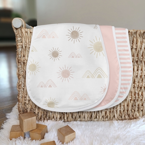 Desert Sun Collection Absorbent Burp Cloths - 3 Pack Set - alt image 2