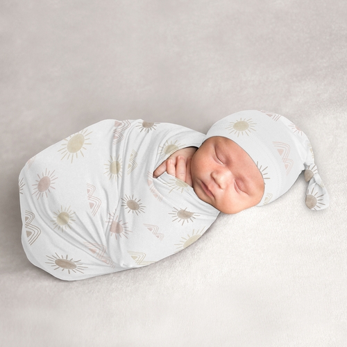 Desert Sun Collection Baby Cocoon and Beanie Hat - 2 Piece Set