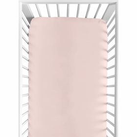 Desert Sun Collection Crib Sheet - Solid Blush Pink