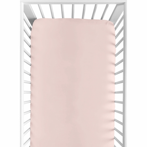 Desert Sun Collection Crib Sheet - Solid Blush Pink