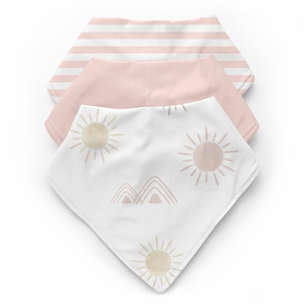 Desert Sun Collection Fabric Bandana Baby Bibs - 3 Pack Set