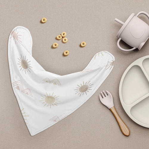 Desert Sun Collection Fabric Bandana Baby Bibs - 3 Pack Set - alt image 1