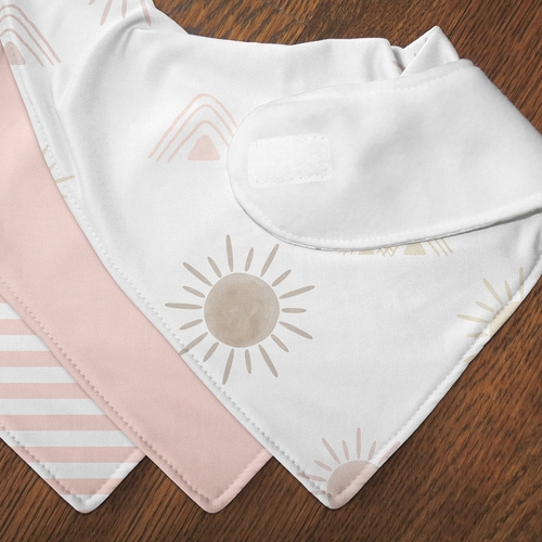 Desert Sun Collection Fabric Bandana Baby Bibs - 3 Pack Set - alt image 4