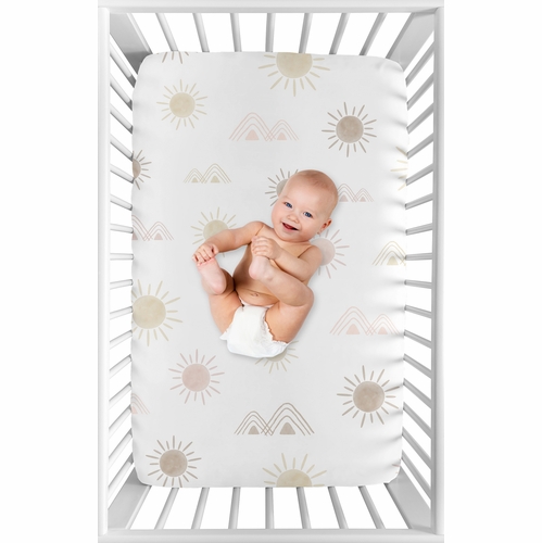 Desert Sun Collection Mini Crib Sheet - alt image 2