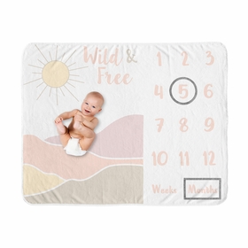 Desert Sun Collection Monthly Milestone Baby Blanket