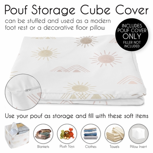 Desert Sun Collection Ottoman Pouf Cover - alt image 4