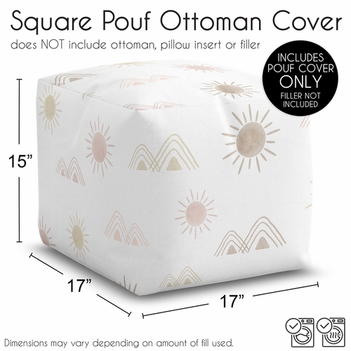 Desert Sun Collection Ottoman Pouf Cover - alt image 5