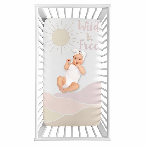Desert Sun Collection Photo Op Crib Sheet - Wild and Free