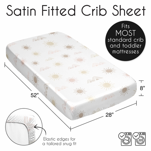 Desert Sun Collection Satin Fitted Crib Sheet