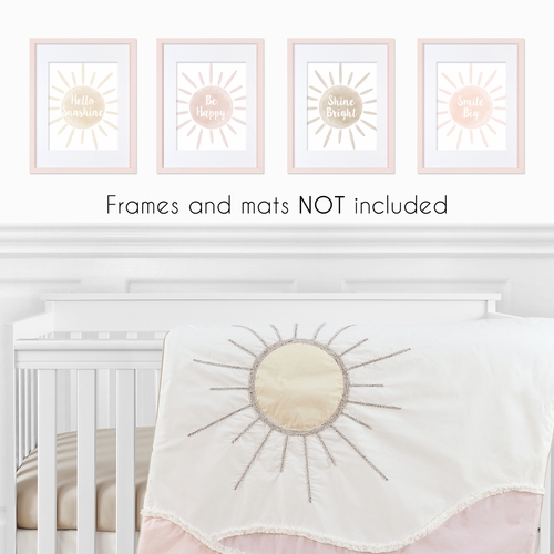 Desert Sun Collection Wall Art Prints - Set of 4 - Watercolor Sun - alt image 1