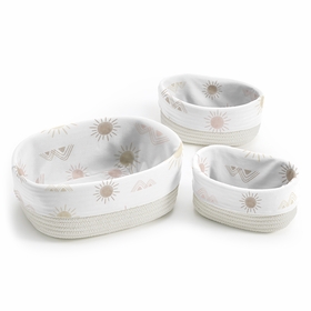 Desert Sun Collection Woven Storage Basket Set