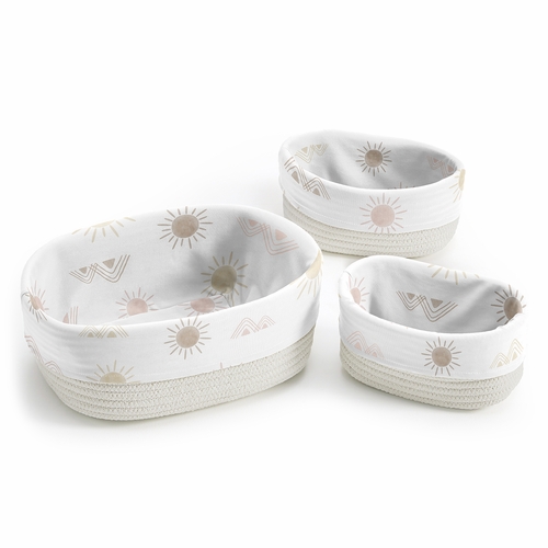 Desert Sun Collection Woven Storage Basket Set