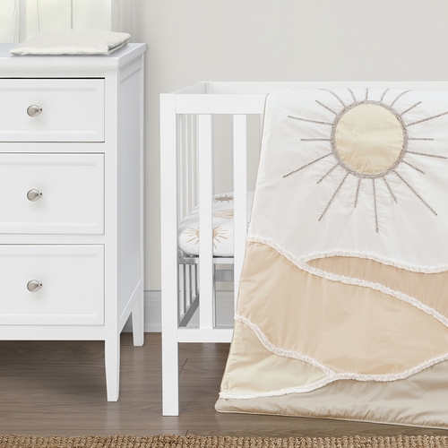 Desert Sun Taupe Collection 3 Piece Mini Crib Bedding Set