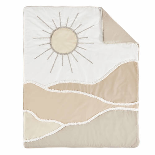 Desert Sun Taupe Collection 3 Piece Mini Crib Bedding Set - alt image 2