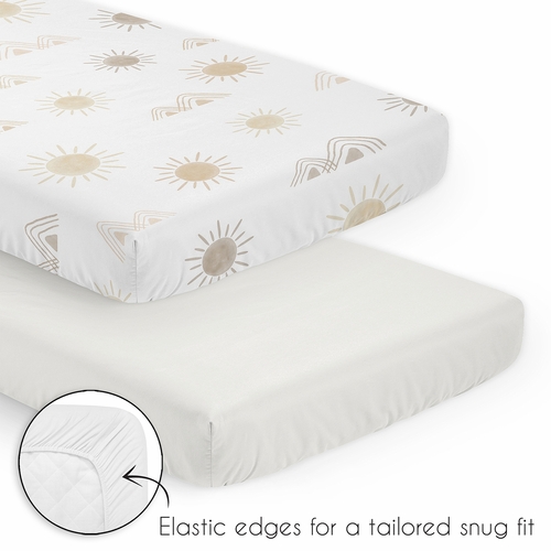 Desert Sun Taupe Collection 3 Piece Mini Crib Bedding Set - alt image 3