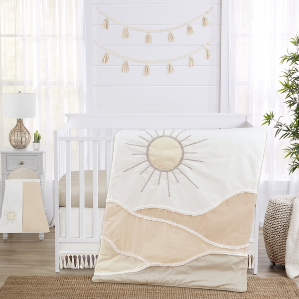 Desert Sun Taupe Collection 4 Piece Crib Bedding