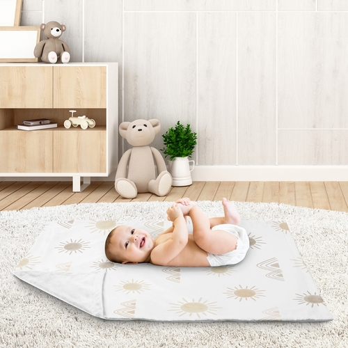 Desert Sun Taupe Collection Baby Blanket - alt image 2