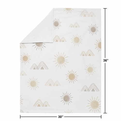 Desert Sun Taupe Collection Baby Blanket - alt image 3