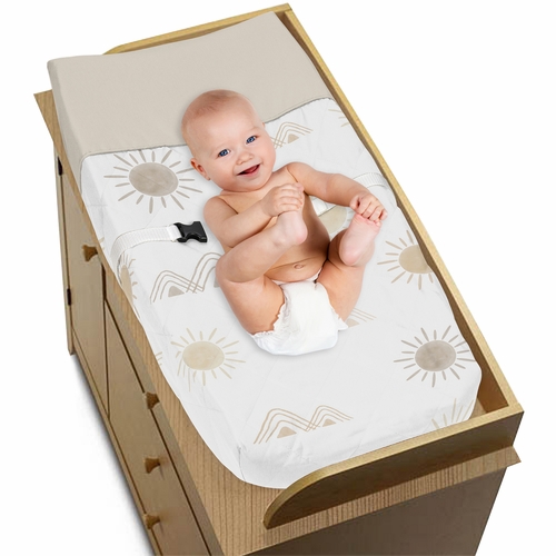 Desert Sun Taupe Collection Changing Pad Cover - alt image 2