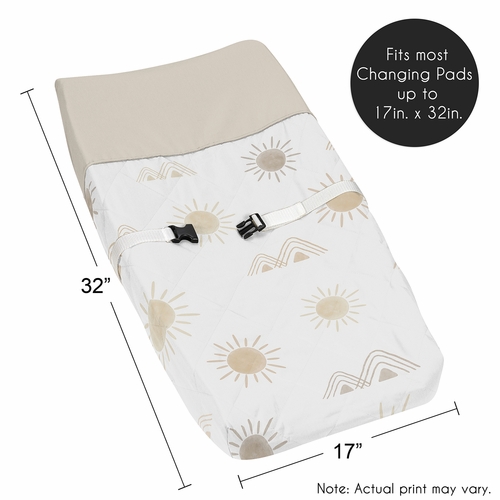 Desert Sun Taupe Collection Changing Pad Cover - alt image 4