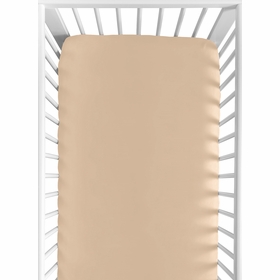 Desert Sun Taupe Collection Crib Sheet - Solid Dark Tan