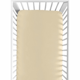 Desert Sun Taupe Collection Crib Sheet - Solid Gold