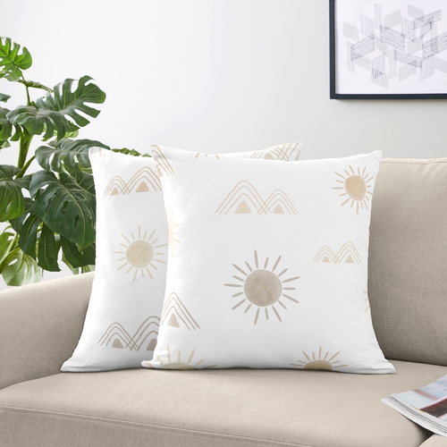 Desert Sun Taupe Collection Decorative Accent Throw Pillows - Set of 2 - alt image 1