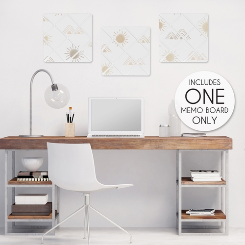 Desert Sun Taupe Collection Fabric Memo Board - alt image 1