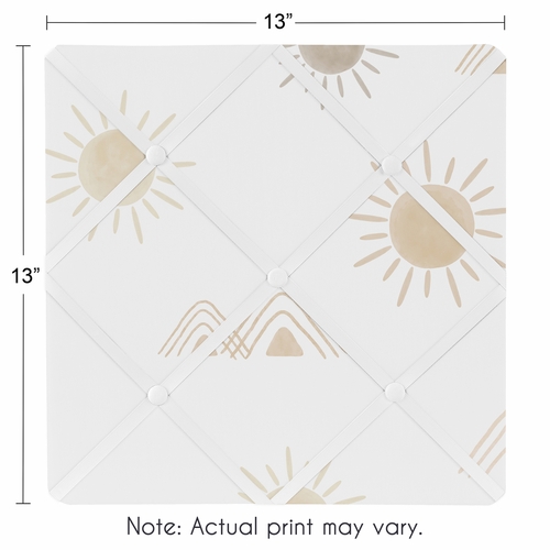 Desert Sun Taupe Collection Fabric Memo Board - alt image 2