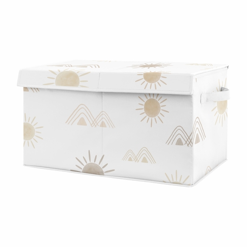 Desert Sun Taupe Collection Fabric Toy Bin Storage