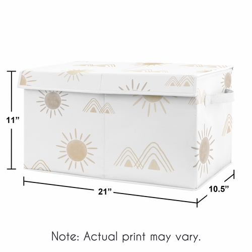 Desert Sun Taupe Collection Fabric Toy Bin Storage - alt image 2