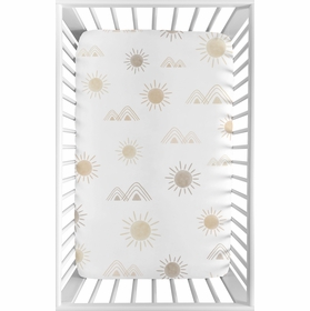 Desert Sun Taupe Collection Mini Crib Sheet