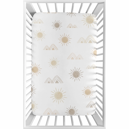 Desert Sun Taupe Collection Mini Crib Sheet