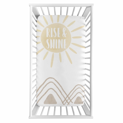 Desert Sun Taupe Collection Photo Op Crib Sheet - Rise and Shine - alt image 1