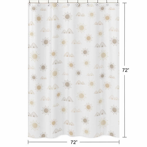 Desert Sun Taupe Collection Shower Curtain - alt image 4