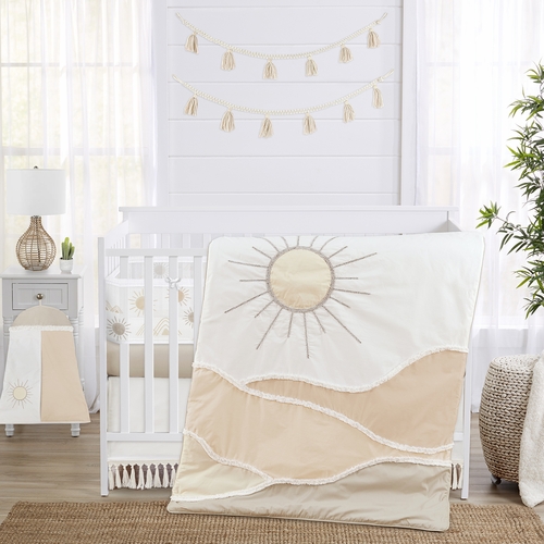 Desert Sun Taupe Collection Sweet Jojo Designs 6 Piece Crib Bedding + BreathableBaby Breathable Mesh Liner
