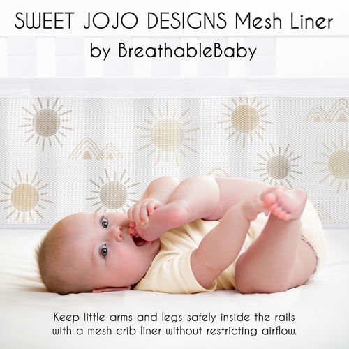 Desert Sun Taupe Collection Sweet Jojo Designs + BreathableBaby Breathable Mesh Crib Liner - alt image 2