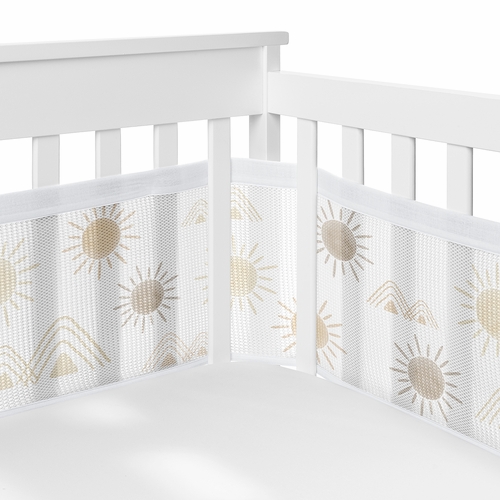 Desert Sun Taupe Collection Sweet Jojo Designs + BreathableBaby Breathable Mesh Crib Liner