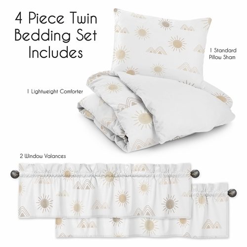 Desert Sun Taupe Collection Twin Bedding - alt image 4