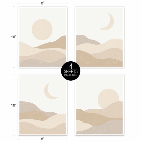 Desert Sun Taupe Collection Wall Art Prints - Set of 4 - alt image 4
